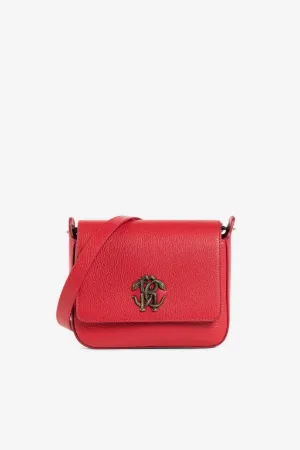 logo-plaque leather shoulder bag 