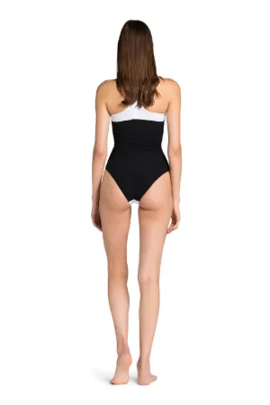 Logo-Print Colourblock Swimsuit 