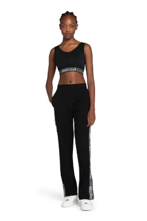 Logo-Stripe Crop Top