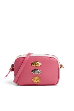 Versace Palazzo Medusa Camera Crossbody Bag Red in Leather with