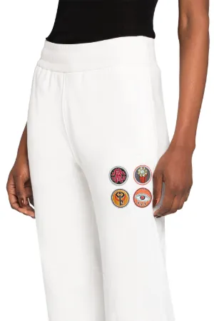 Lucky Symbols-Appliqué Sweatpants 