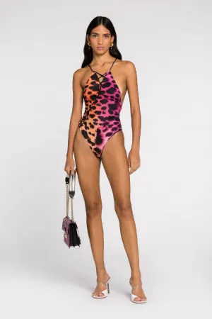 Maillot de bain à lacets et imprimé Murena