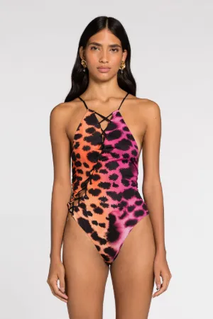 Maillot de bain à lacets et imprimé Murena