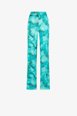 Women Turquoise Blue Trousers  Buy Women Turquoise Blue Trousers online in  India