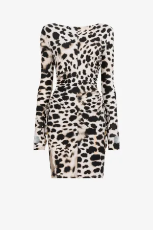 Maxikleid mit Murena-Print und Cut-Out