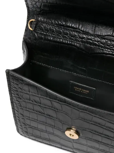 Roberto cavalli leather tote on sale bag