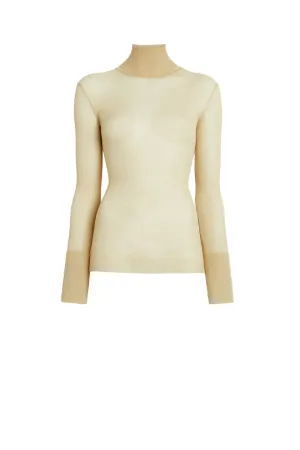 Metallic Turtleneck Sweater