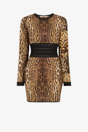 Mini abito con stampa Ocelot