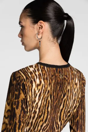Mini-robe à imprimé ocelot