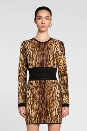 Mini-robe à imprimé ocelot