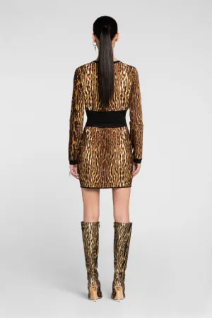 Mini-robe à imprimé ocelot