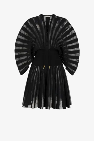 Mini-robe plissée