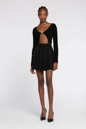 minifalda con apliques