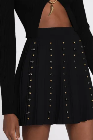 minifalda con apliques