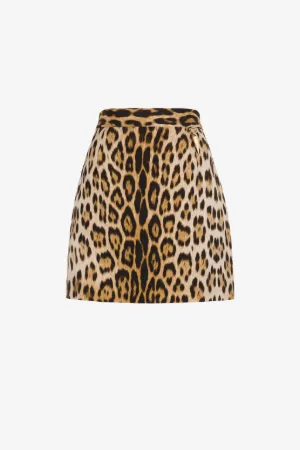 Minirock mit Jaguar-Print