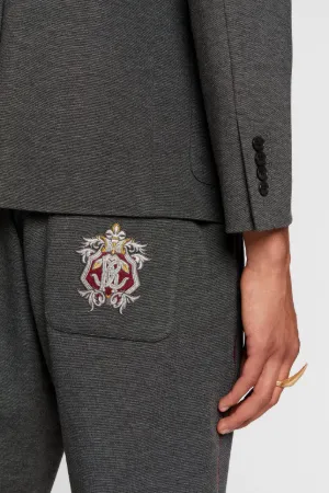 Mirror Snake-Appliqué Sweatpants