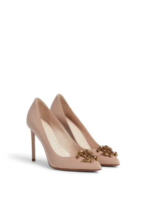 Mirror Snake Leder-Pumps