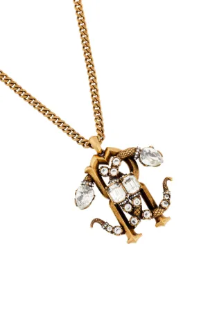 Mirror Snake Necklace With Crystals Roberto Cavalli Necklaces Mirror Snake Necklace With Crystals