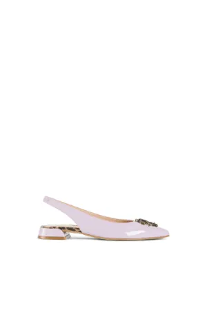 Mirror Snake Slingback Pumps