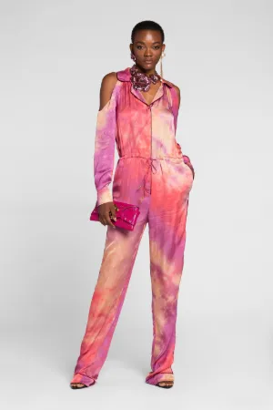 Mono tie-dye con aberturas