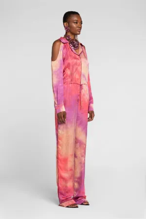 Mono tie-dye con aberturas