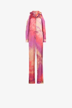 Mono tie-dye con aberturas