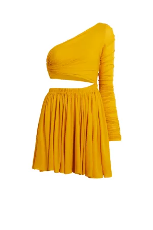 One shoulder cut-out mini dress