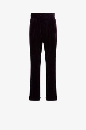 Pantalon à pinces en velours