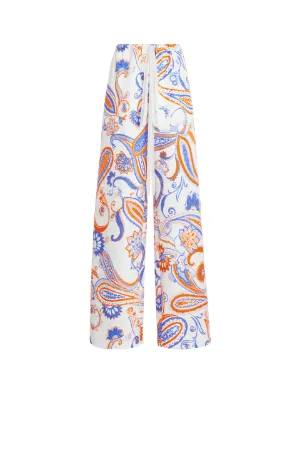 Pantalon blanc à imprimé Bandana