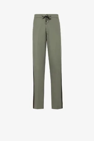 Pantalon chino droit à rayures latérales