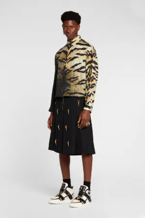 Pantalón corto plisado Tiger Tooth
