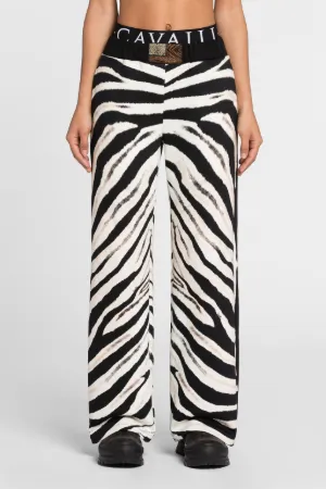 Pantalón de algodón con estampado Zebra
