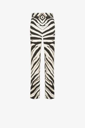 Pantalón de algodón con estampado Zebra
