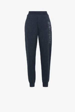 pantalon de jogging métallisé à logo brodé 