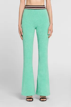 Pantalon de survêtement évasé à logo brodé