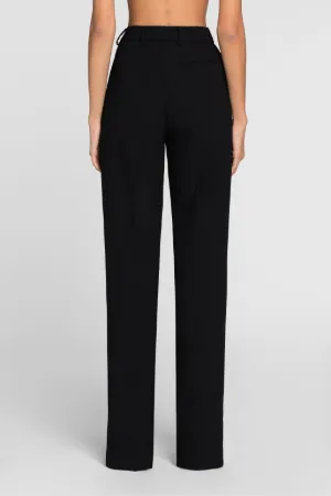 Pantalon droit à pinces et ornement Tiger Tooth