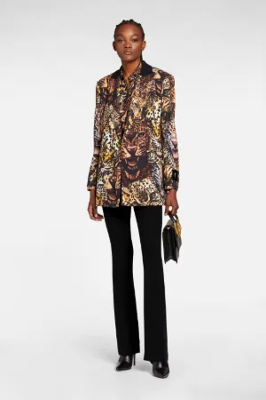 Pantalon évasé à ornement Tiger Tooth