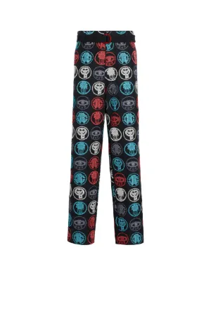 Pantalon motif pièces porte-bonheur