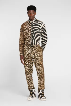 Pantalón recto con estampado Jaguar