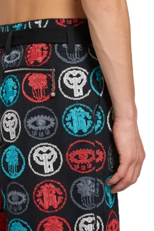 pantalones con bordado Lucky Coin