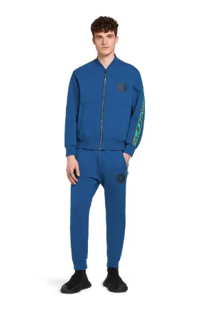 pantalones de chándal con raya lateral y motivo de cebra