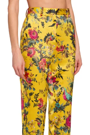 Dolce \u0026 Gabbana pantalones de seda ajustados de cintura media estampados en  negro | Balardi