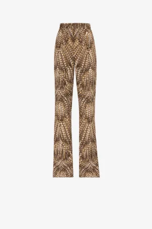 Pantaloni a gamba dritta con stampa Falcon