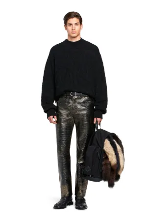 Pantaloni con effetto coccodrillo lamé -Sito ufficiale di Roberto Cavalli®