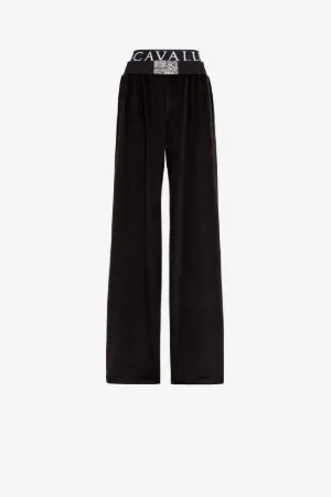 Pantaloni con logo jacquard