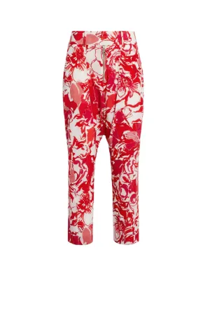 Pantaloni crop con stampa Hydrangea