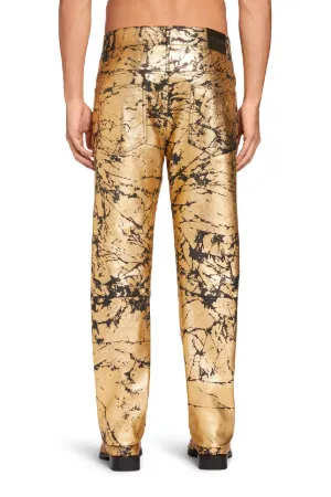 Pantaloni in nappa laminata -Sito ufficiale di Roberto Cavalli®