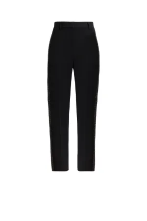 Pantaloni sartoriali con cristalli