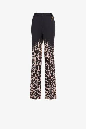 Pantaloni svasati con stampa Queen of Sicily