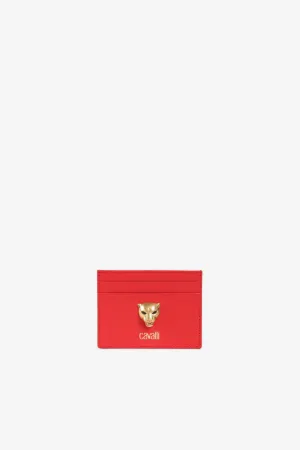Panther Head Leather Card Holder